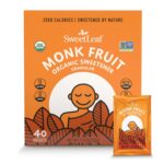 Adoçante Granulado SweetLeaf de Fruta do Monge Orgânica - Zero Calorias e Amigo do Keto para Café e Receitas