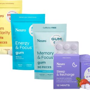 Pacote Neuro Day to Night: Gomas de Energia, Memória e Mentas para Relaxamento e Sono