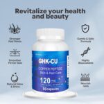 GHK-Cu Peptídeo de Cobre - Suplemento Anti-Idade com Colágeno Marinho e Biotina para Pele e Cabelos Saudáveis - 3