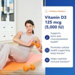 Vitamina D3 125 mcg (5.000 UI) Pure Encapsulations - Suporte à Saúde Óssea, Imunidade e Coração - 3