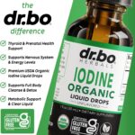 Iodine Liquid Drops Potassium Iodide - Suplemento Orgânico para Saúde da Tireóide com 450 Porções - 4