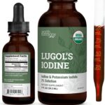 Solução de Iodo Orgânico 2% com Iodeto de Potássio - Suplemento Líquido para Saúde da Tireoide e Metabolismo