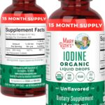 Gotas Líquidas de Iodo MaryRuth Organics - Suporte à Tireoide e Saúde Geral Vegana - 10