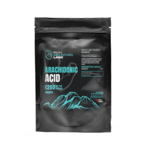 Cápsulas de Ácido Araquidônico Iron Mountain Labz 90 Cápsulas - Suporte ao Crescimento Muscular e Função Cerebral