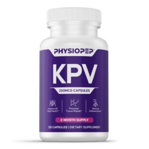 KPV Physiopep - Suplemento de 120 cápsulas para Recuperação e Saúde Intestinal