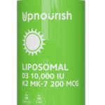 UpNourish Vitamina D3 e K2 Lipossomal 10000 IU e 200 mcg - Suplemento Diário em Mini Softgels