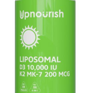 UpNourish Vitamina D3 e K2 Lipossomal 10000 IU e 200 mcg - Suplemento Diário em Mini Softgels