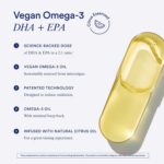 Suplemento Vegan Omega 3 Ritual - DHA e EPA para Saúde do Coração, Cérebro e Olhos - 30 Cápsulas com Aroma de Cítricos - 7