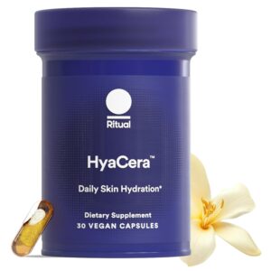 Ritual HyaCera - Suplemento de Ácido Hialurônico Vegan para Redução de Rugas e Linhas Finas - 30 Cápsulas