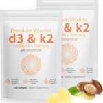 Daiasns Vitamina D3 10000 UI e K2 200 mcg - Suporte para Saúde Muscular e Imunidade - 8