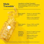 Suplemento Vegan Omega 3 Ritual - DHA e EPA para Saúde do Coração, Cérebro e Olhos - 30 Cápsulas com Aroma de Cítricos - 5