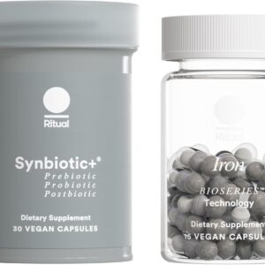 Ritual Iron Stomach Support Duo - Suporte Diário para Saúde Intestinal com Ferro e Probióticos