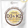 Vitamina D3 10.000 IU + K2 MK-7 200 mcg - 300 cápsulas - Suplemento de Fortalecimento Ósseo e Imunidade Micro Ingredients