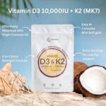 Micro Ingredients Vitamina D3 10.000 IU + K2 MK-7 200 mcg - Suplemento de Fortalecimento Ósseo e Imunidade - 2
