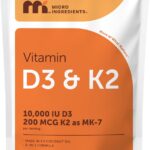 Micro Ingredients Vitamina D3 10.000 IU + K2 MK-7 200 mcg - Suplemento de Fortalecimento Ósseo e Imunidade - 9