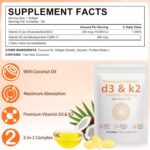 Daiasns Vitamina D3 10000 UI e K2 200 mcg - Suporte para Saúde Muscular e Imunidade - 6