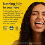 Suplemento Vegan Omega 3 Ritual - DHA e EPA para Saúde do Coração, Cérebro e Olhos - 30 Cápsulas com Aroma de Cítricos - 2