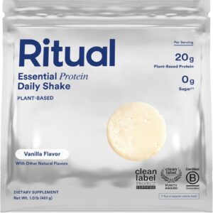 Ritual Vegan Protein Powder - Proteína Vegetal com 20g de Proteína de Ervilha, Sabor Baunilha, Sem Açúcar e Sem GMO