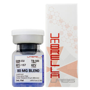 GHK-Cu/TB-500/BPC-157/KPV Blend Peptídeo Umbrella Labs 80mg - Pesquisa Laboratorial Avançada