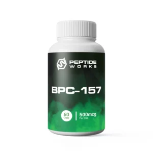 Cápsulas de BPC-157 500mcg Peptide Works - Potencialize a Cicatrização e Recuperação Muscular