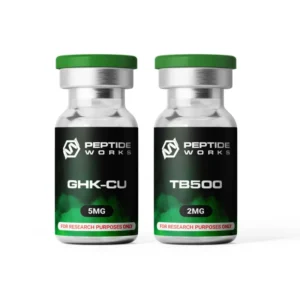 Kit de Peptídeos GHK-Cu e TB500 Peptide Works - Acelere a Recuperação Muscular e Regeneração da Pele