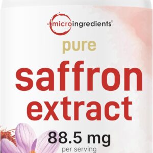 Extrato Puro de Açafrão Micro Ingredients 240 Cápsulas Veganas - Suporte ao Humor, Visão e Coração