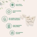 Extrato Puro de Açafrão Micro Ingredients 240 Cápsulas Veganas - Suporte ao Humor, Visão e Coração - 3