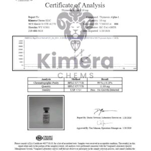 Thymosin Alpha-1 Kimera Chems - Peptídeo Imunomodulador para Regulação Imune