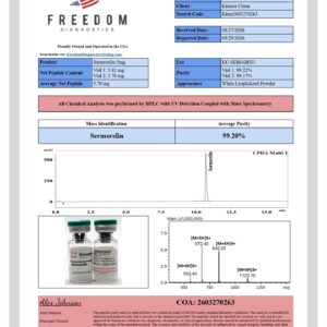 Sermorelin Kimera Chems - Peptídeo Estimulador de Hormônio do Crescimento para Pesquisa