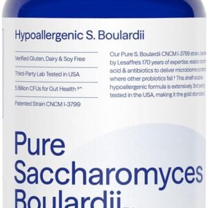Probióticos Saccharomyces Boulardii Essential Stacks - 5 Bilhões de CFUs para Saúde Intestinal (60 Cápsulas)