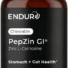 PepZinGI Endur - Suplemento Digestivo Mastigável com Zinco e L-Carnosina para Conforto Estomacal