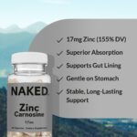 Naked Zinc Carnosine - Suplemento Vegano para Saúde do Intestino e Imunidade 60 Cápsulas - 4