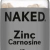Naked Zinc Carnosine - Suplemento Vegano para Saúde do Intestino e Imunidade 60 Cápsulas