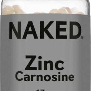 Naked Zinc Carnosine - Suplemento Vegano para Saúde do Intestino e Imunidade 60 Cápsulas