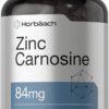 Suplemento de Zinco Carnosina Horbäach - 84mg por Cápsula para Suporte Digestivo e Imunológico