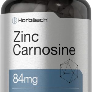 Suplemento de Zinco Carnosina Horbäach - 84mg por Cápsula para Suporte Digestivo e Imunológico