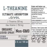 Spray Líquido de L-Theanina 200mg e Vitamina C 150mg para Crianças e Adultos - Sabor Extrato de Pêssego - 3