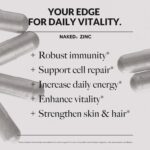 Naked Zinc Carnosine - Suplemento Vegano para Saúde do Intestino e Imunidade 60 Cápsulas - 3