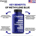 Cápsulas de Azul de Metileno Chemist Labs - 99% Pureza para Suporte Celular e Mitochondrial - 3