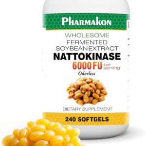 PHARMAKON Nattokinase - Cápsulas Macias de Extrato de Soja Fermentada e Bioacessível para Saúde Cardiovascular