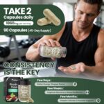 Cápsulas de Extrato de Rhodiola Rosea - Fórmula Adaptogênica com Ashwagandha, L-Theanine e Pimenta Preta para Suporte ao Estresse e Foco Mental - 90 Cápsulas - 5