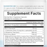 Zinc Carnosine 75mg - Suplemento Vegano com Glutamina e Raiz de Alcaçuz para Saúde Digestiva - 6