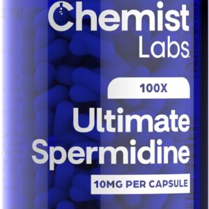 Suplemento de Spermidina Chemist Labs - Fórmula 100x para Longevidade e Bem-Estar - 120 Cápsulas