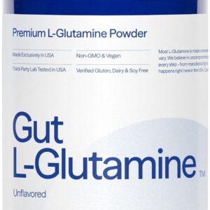Pó de L-Glutamina Essential Stacks - 60 Porções para Saúde Intestinal e Absorção Máxima