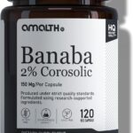 Cápsulas de Extrato de Folha de Banaba 150mg - Suporte Herbal com Ácido Corosólico 2%