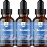 L-Theanine Líquido 200mg - Suplemento Nootrópico para Foco e Relaxamento para Adultos e Crianças - 10