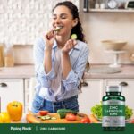 Piping Rock Zinco e L-Carnosina 84mg - Suplemento Imunológico e Digestivo em Cápsulas - 6