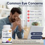 VisioVance 15 em 1 Fórmula Avançada para Saúde Ocular - Suporte Diário com Luteína e Zeaxantina - 2