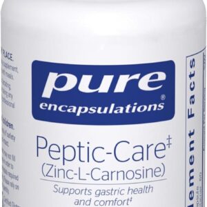 Pure Encapsulations Peptic-Care - Suplemento Natural de Zinc-L-Carnosina para Saúde Gástrica e Antioxidante