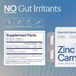 Zinco Carnosina Essential Stacks 75mg - Suporte ao Intestino e Fórmula Hipoalergênica - 60 Cápsulas - 5